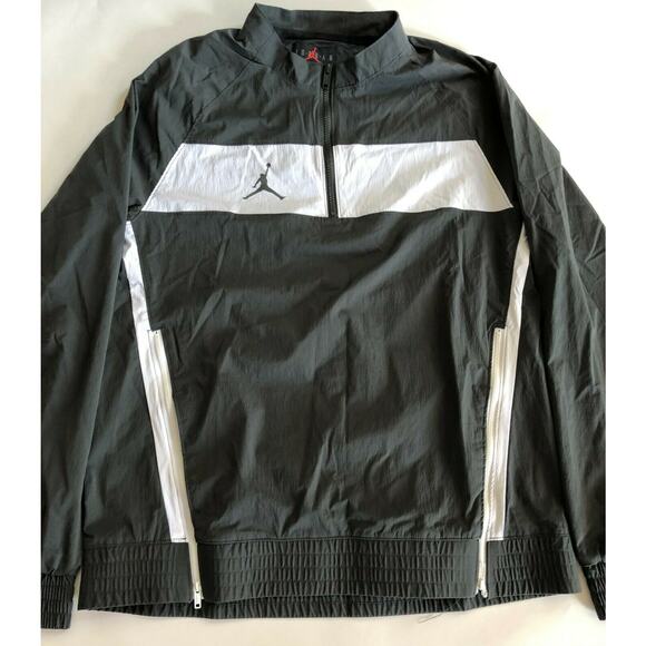 Nike Air Jordan Team Dri Fit Woven Windbreaker Grey Jacket CD2218-060 Size M - Picture 1 of 12